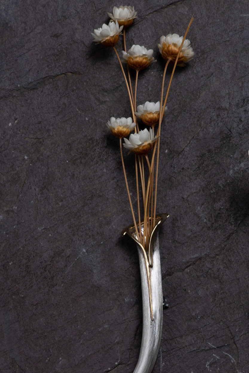 wearable bud vase brooch