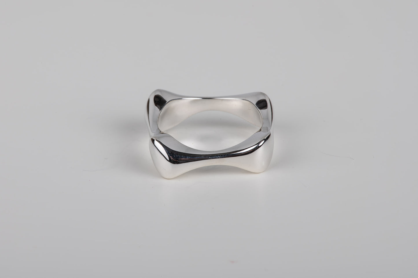 modernist abstract sterling silver rings à la Henry Moore